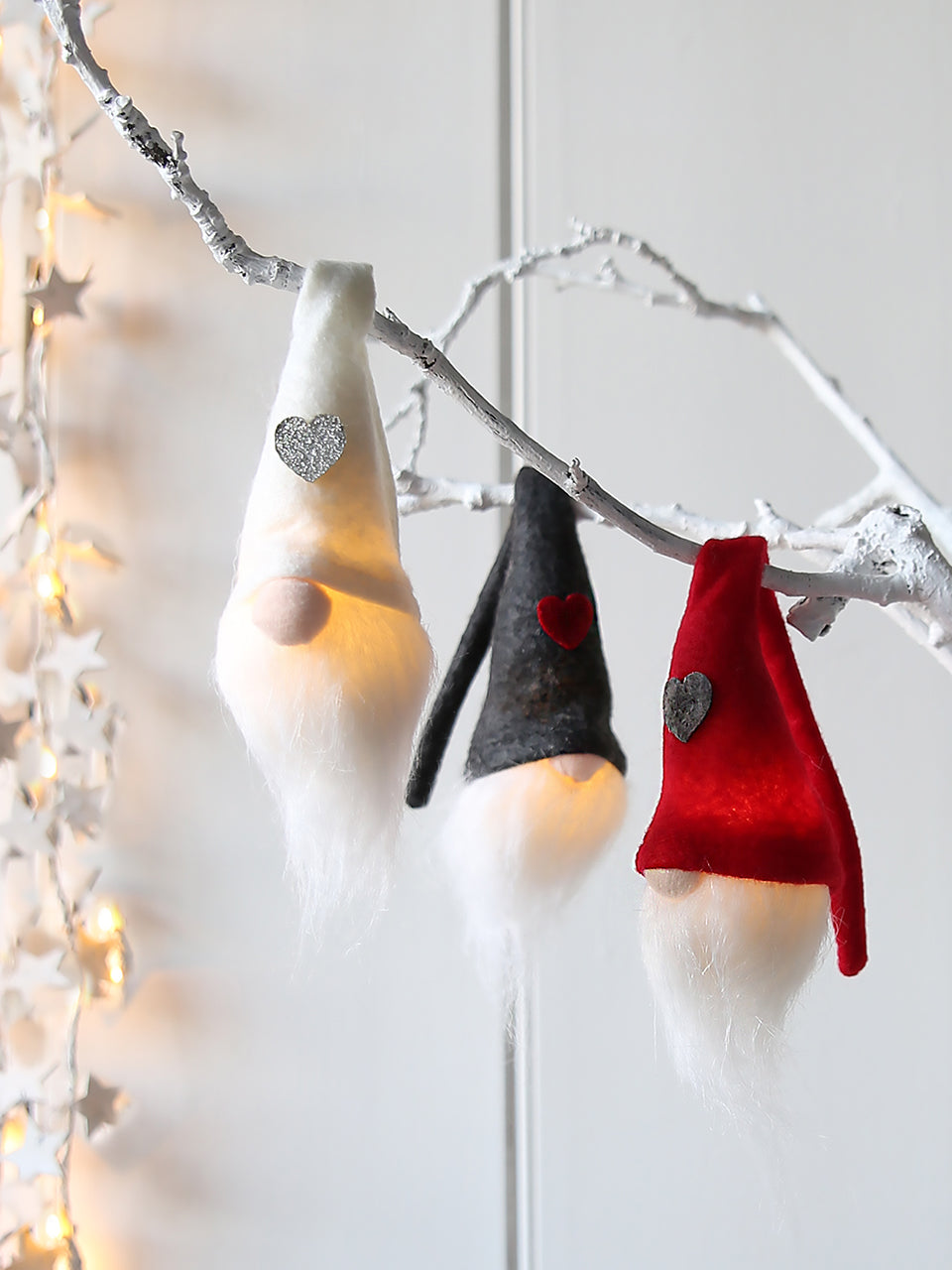 Beleuchtete kleine Weihnachtsmann-Dekoration