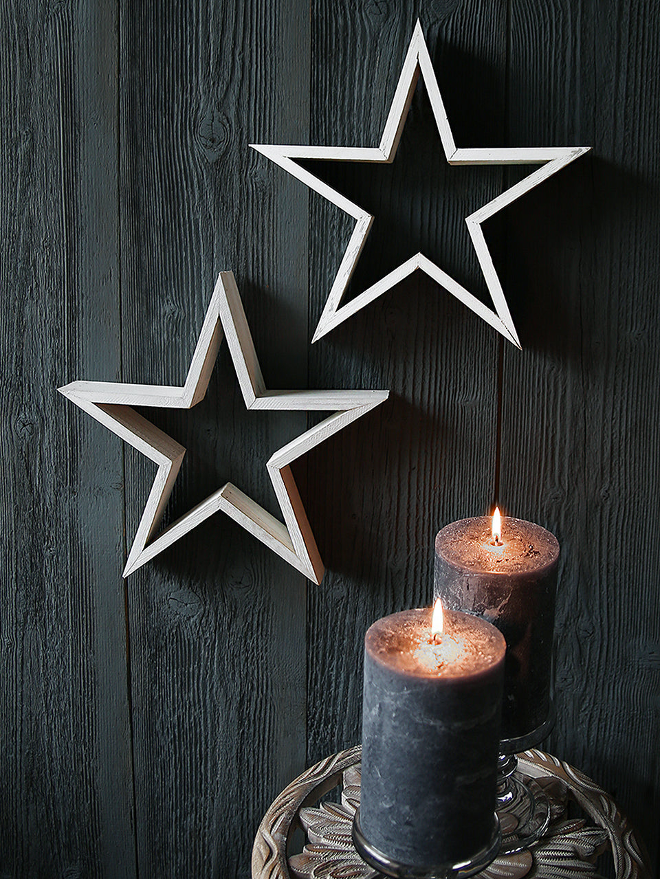 Weiße Silhouette Stern Dekoration